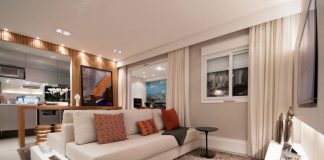 Um belo apartamento decorado Apartamento decorado